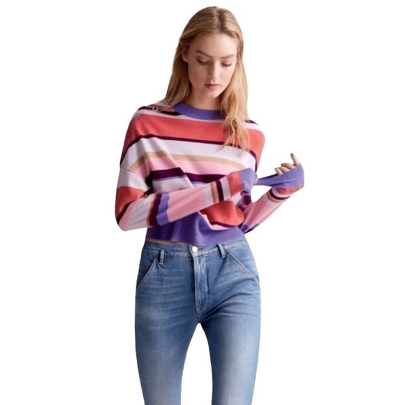 LEWIT Sanna Pink Paradise Cashmere Blend Sweater - Picture 9 of 9